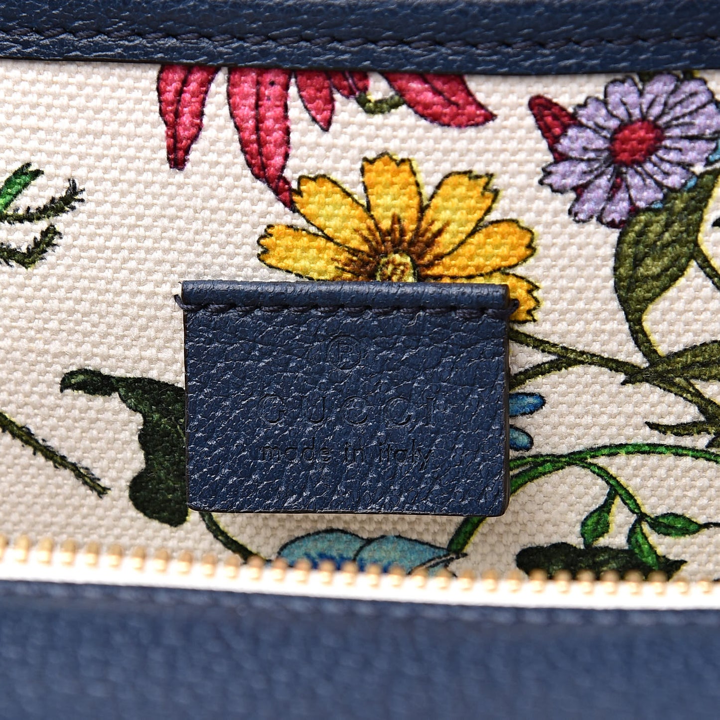 Canvas Medium Flora Tote White Multicolor Blue Agata