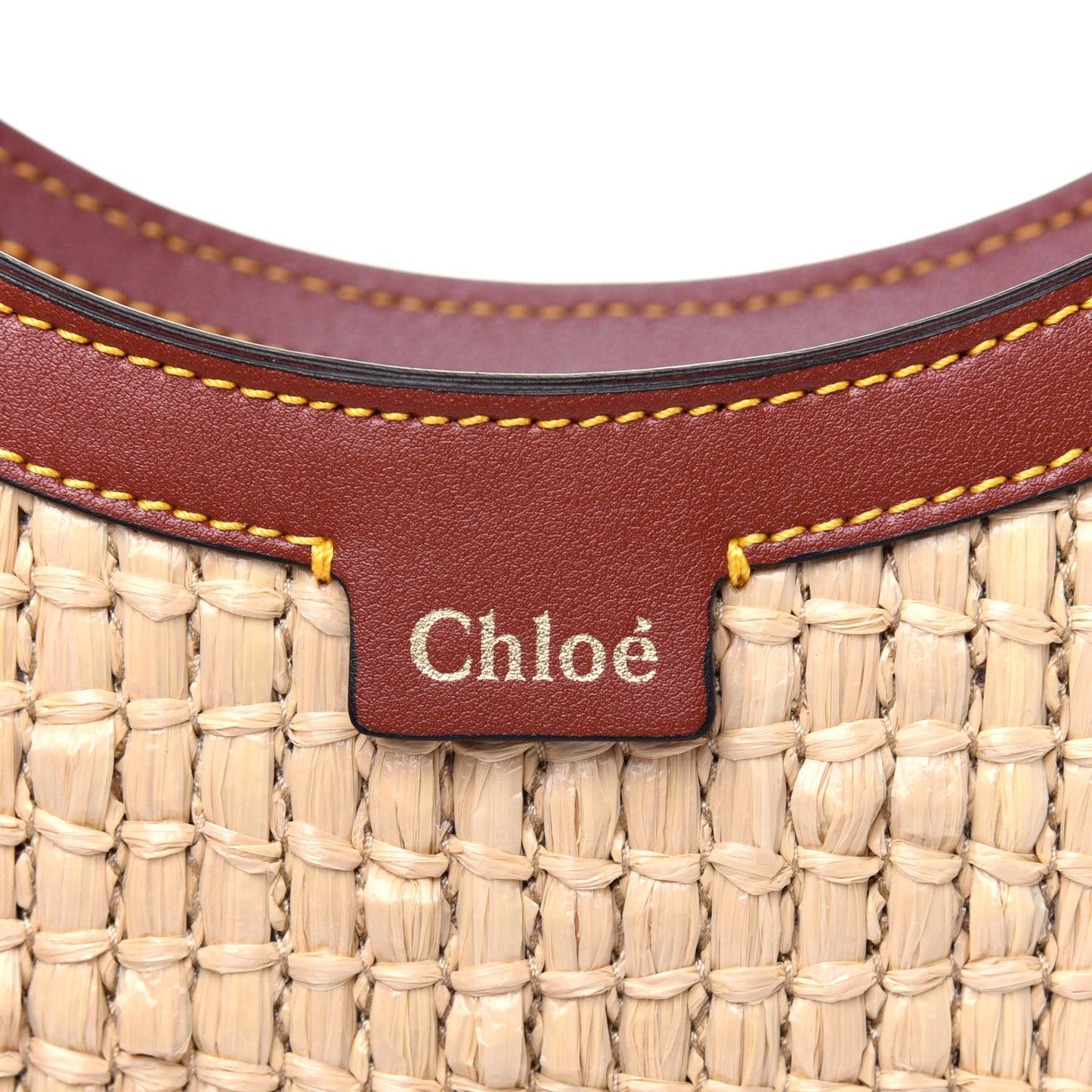 Calfskin Raffia Embroidered Small Darryl Crossbody Brown