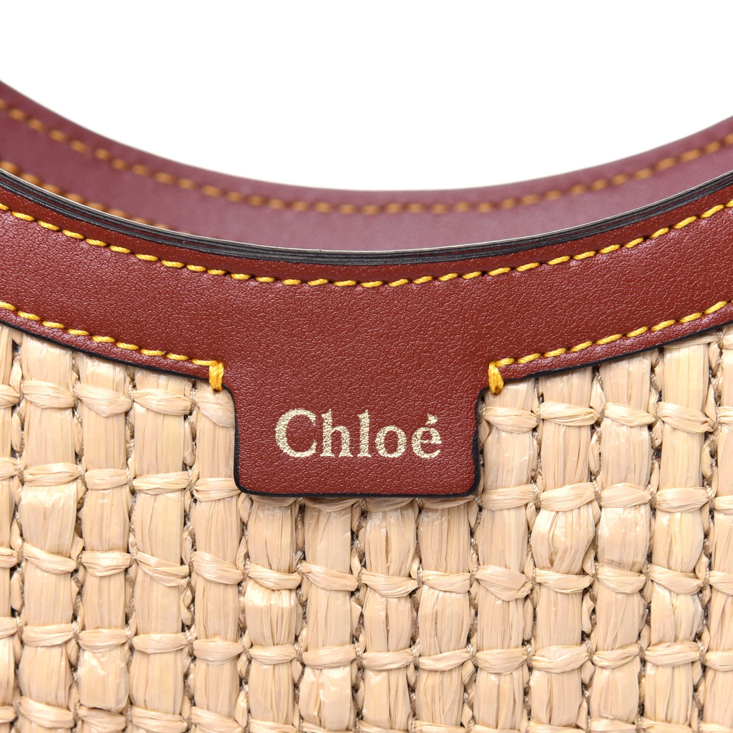 Chloe Calfskin Raffia Embroidered Small Darryl Crossbody Brown 11 of 11