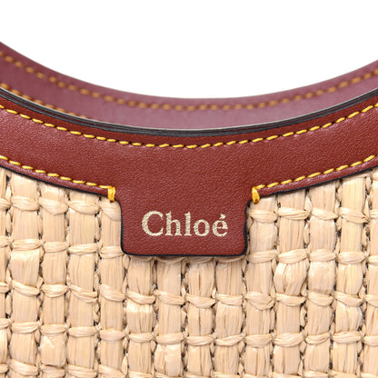 Chloe Calfskin Raffia Embroidered Small Darryl Crossbody Brown 11 of 11