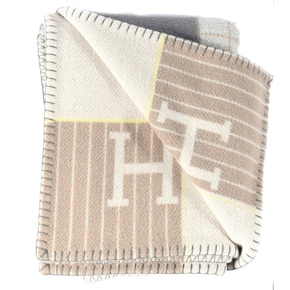 Hermes Wool Cashmere Avalon Passe-Passe Blanket Naturel 1 of 3