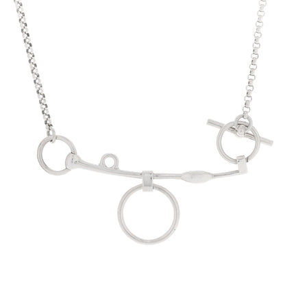 Hermes Sterling Silver Mors de Bride Long Necklace ST 4 of 5