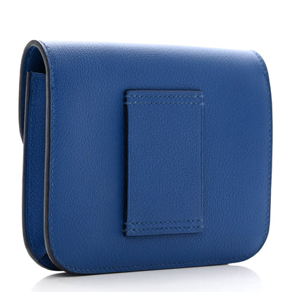 Hermes Evercolor Constance Slim Wallet Bleu France 4 of 8