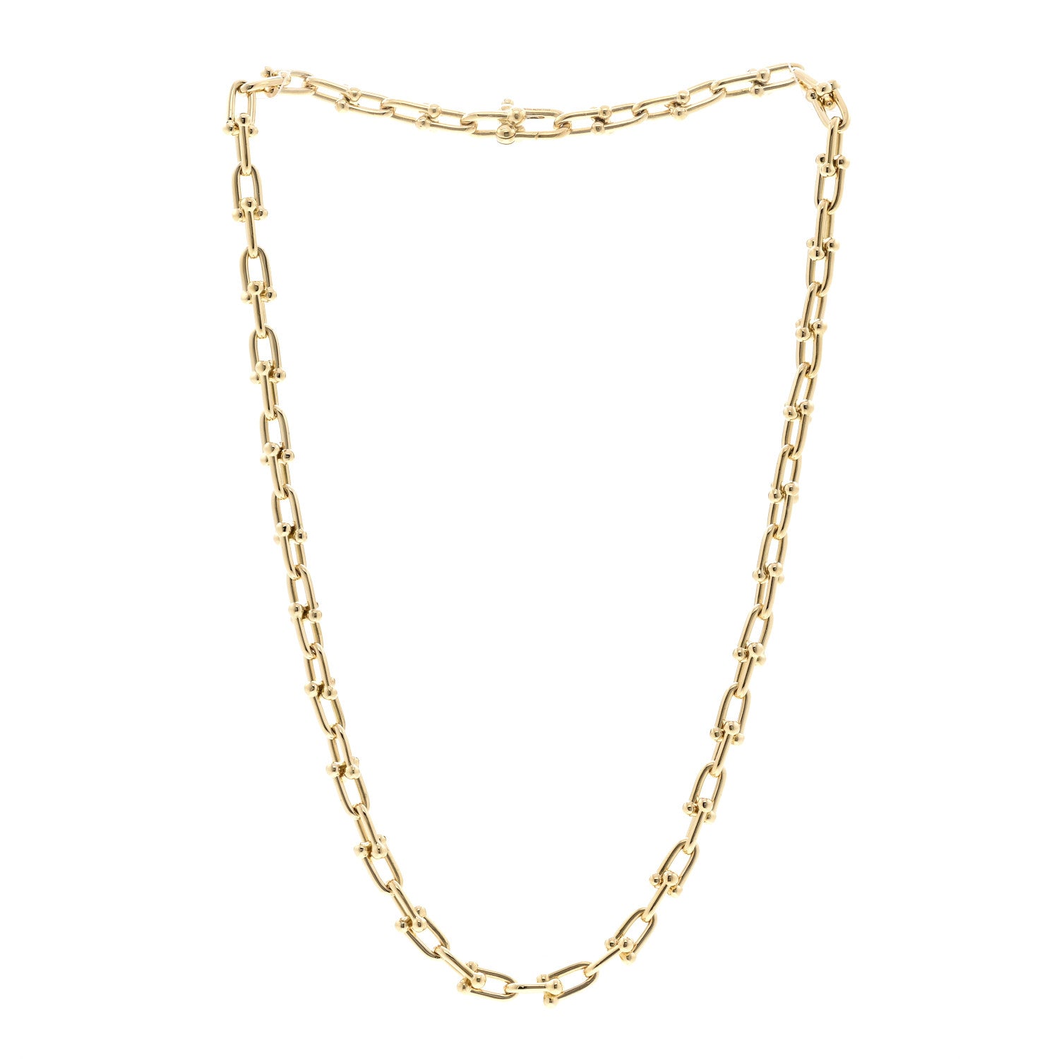 Tiffany 18K Yellow Gold Small HardWear Link Necklace 3 of 5