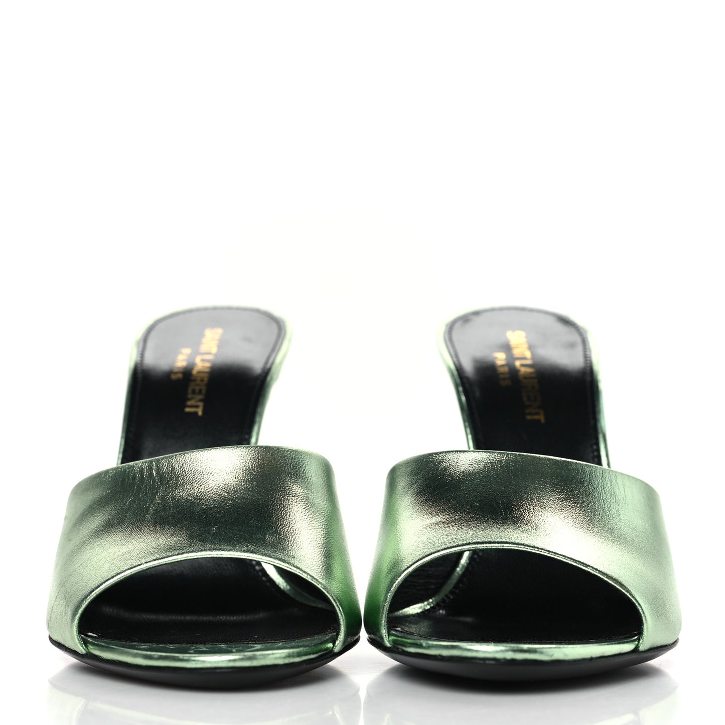 Metallic Nappa La 16 Mule Sandals 37 Green