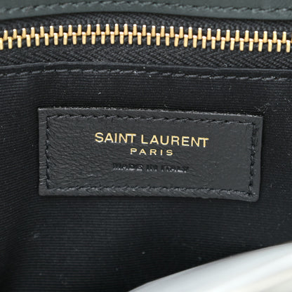 Saint Laurent Suede Monogram Medium Niki Chain Satchel Green 8 of 23