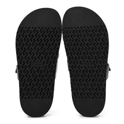 Hermes Calfskin Womens Chypre Sandals 38 Black 5 of 9