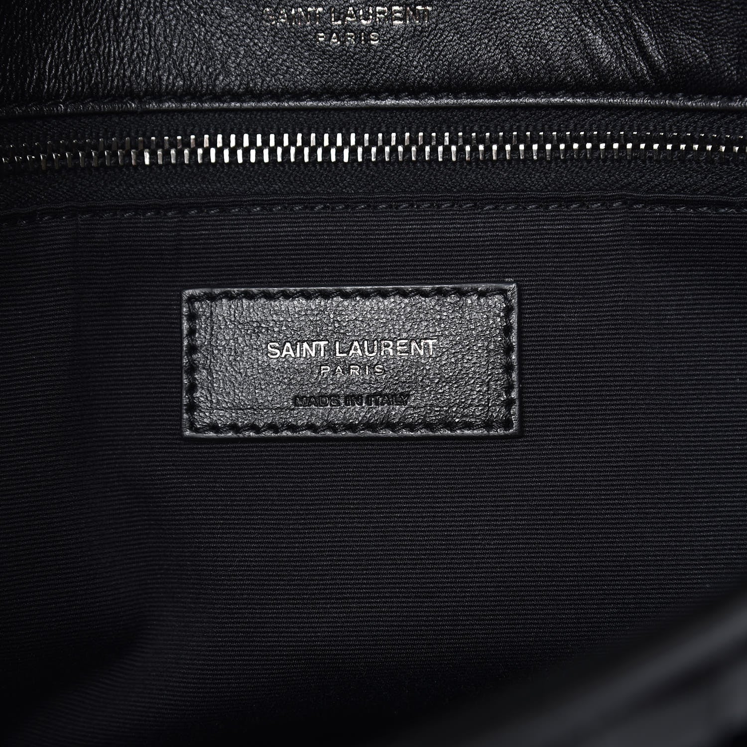 Saint Laurent Patent Crocodile Embossed Lambskin Monogram Medium Niki Chain Satchel Black 8 of 8