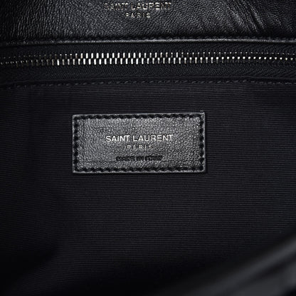 Saint Laurent Patent Crocodile Embossed Lambskin Monogram Medium Niki Chain Satchel Black 8 of 8