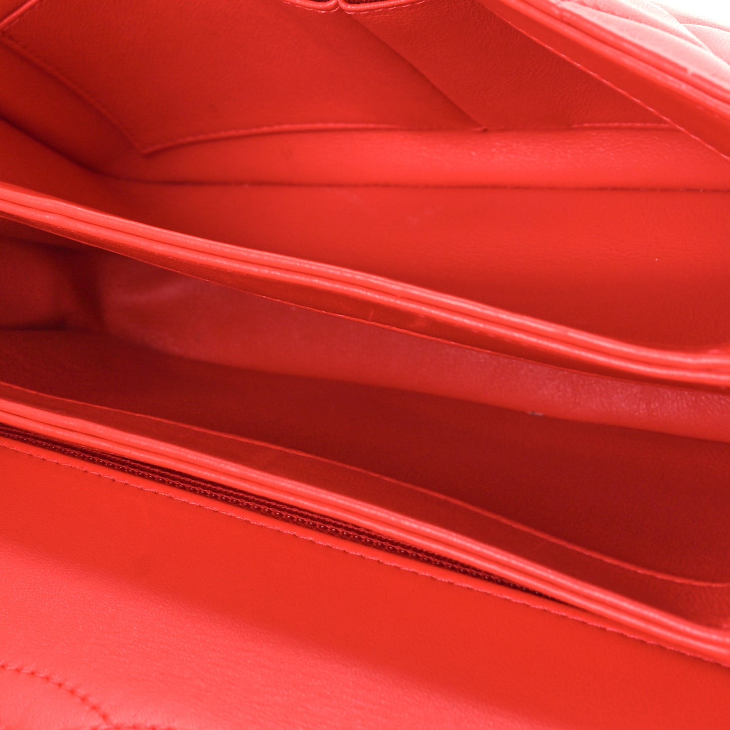 Lambskin Quilted Small Trendy CC Flap Dual Handle Bag Red