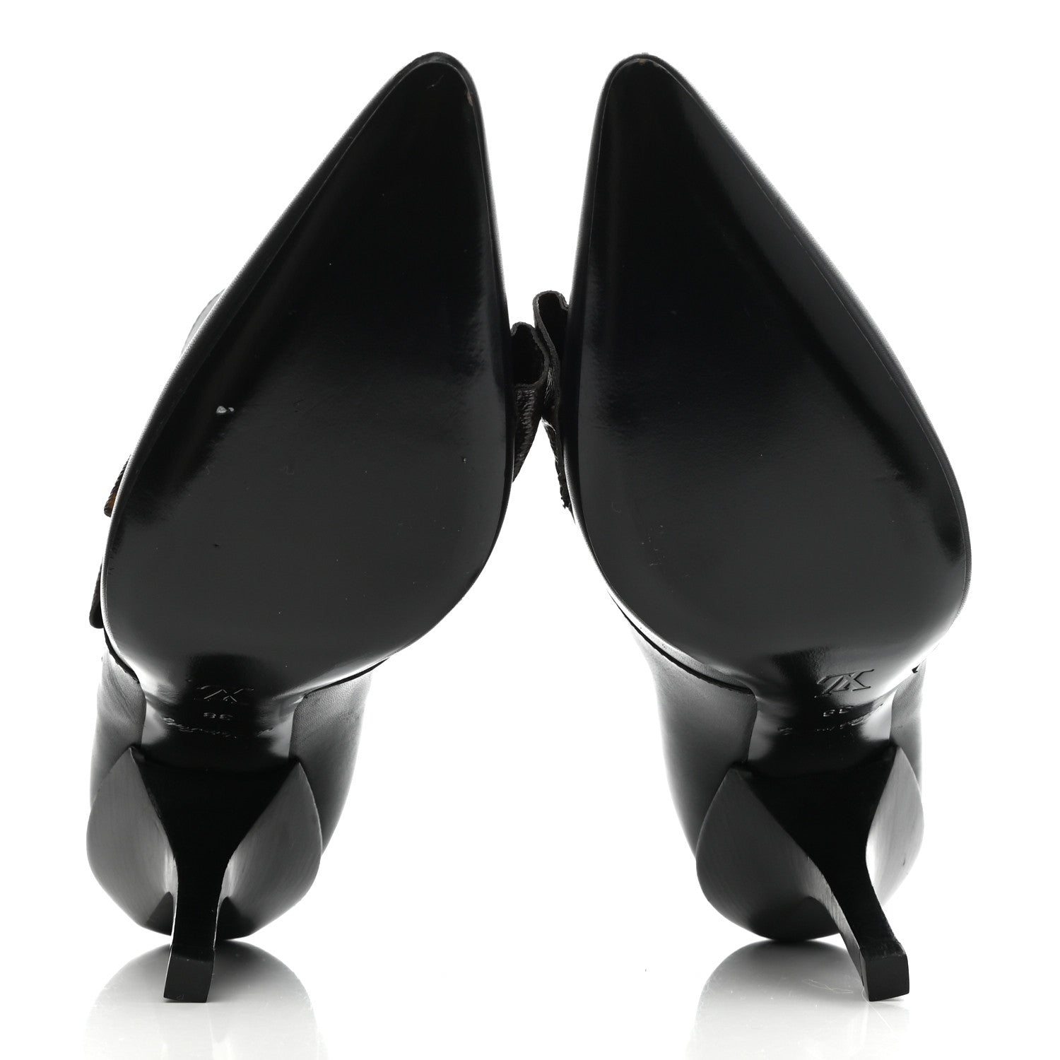 Louis Vuitton Calfskin Monogram Janet Ankle Boots 38 Black 5 of 8
