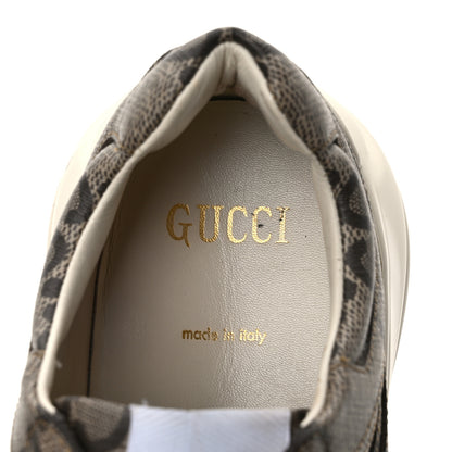 Gucci Maxi GG Supreme Monogram Gucci 100 Womens Rhyton Sneakers 38 Beige Ebony 7 of 11