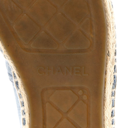 Chanel Denim CC Espadrilles 38 Blue Black 7 of 12