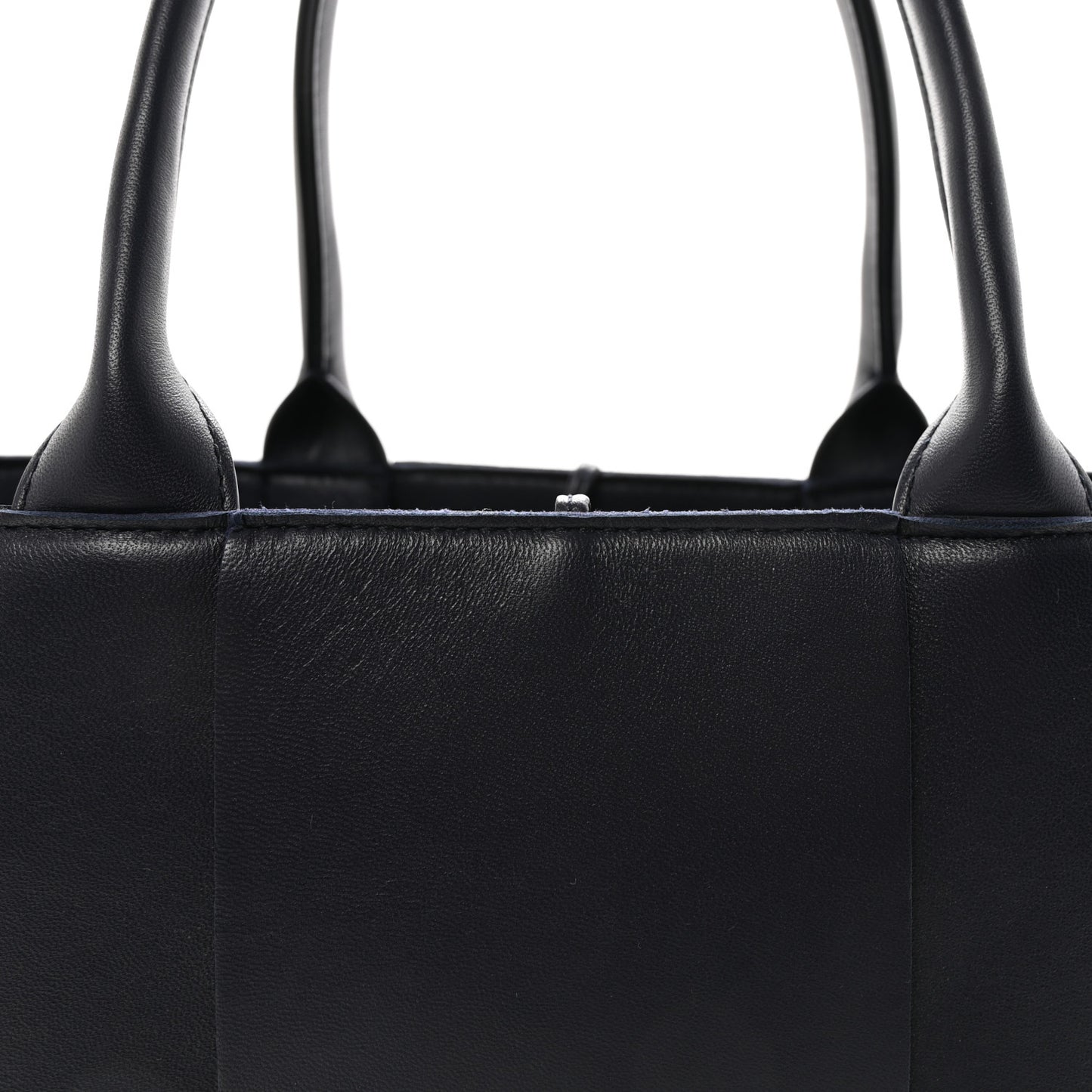 Nappa Maxi Intrecciato Small Arco Tote Navy