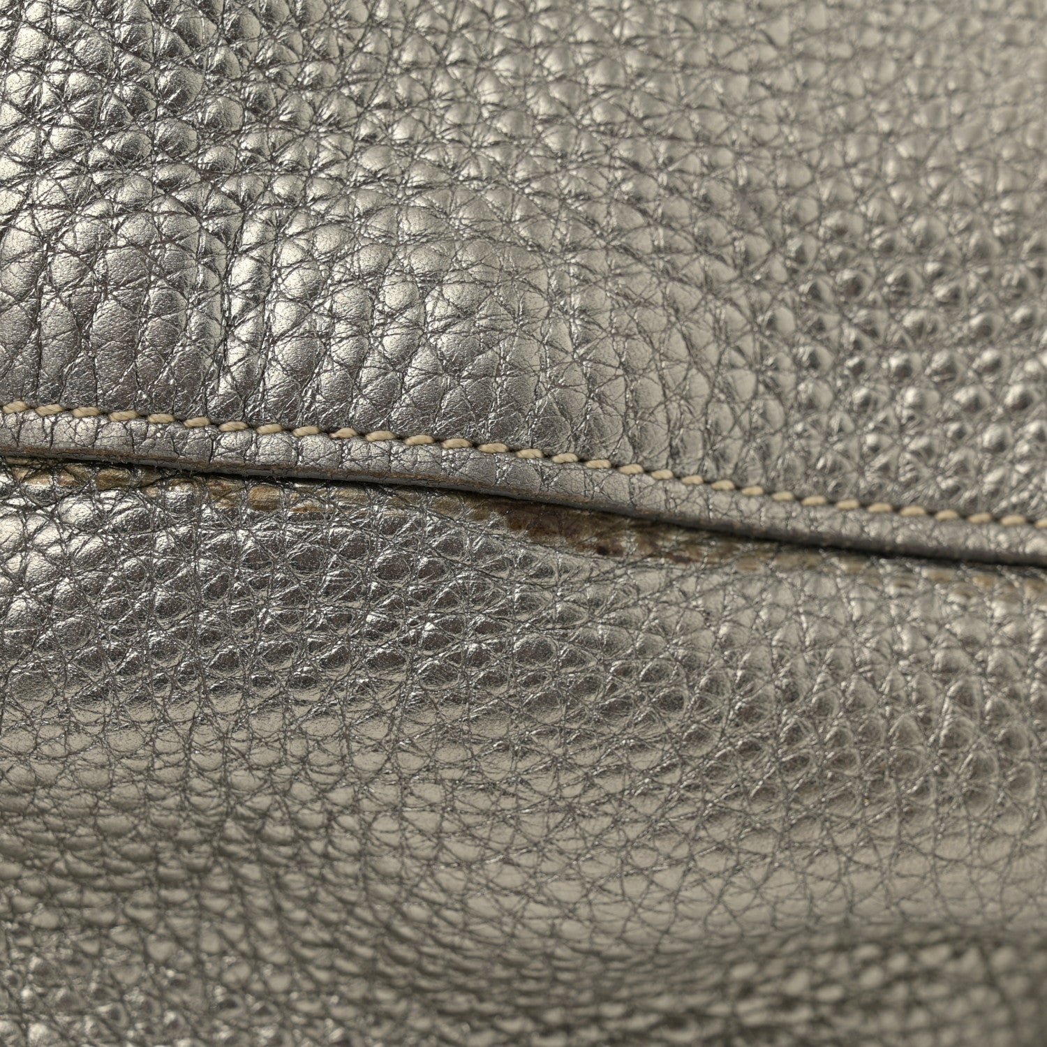 Prada Metallic Vitello Daino Side Pocket Hobo Acciaio 23 of 25