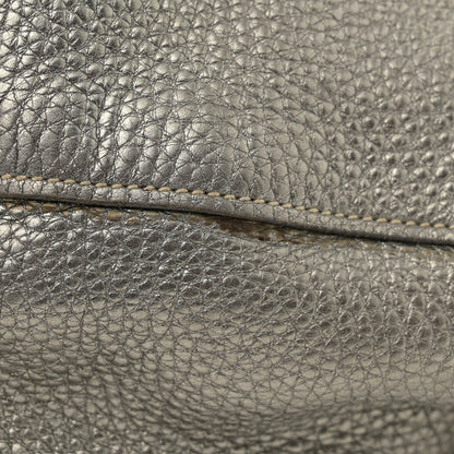 Prada Metallic Vitello Daino Side Pocket Hobo Acciaio 23 of 25