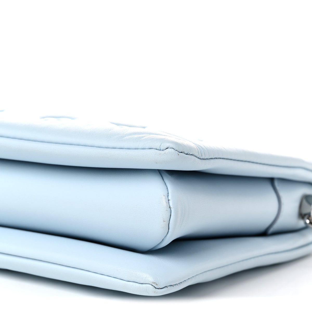 Lambskin Embossed Monogram Coussin PM Ice Blue
