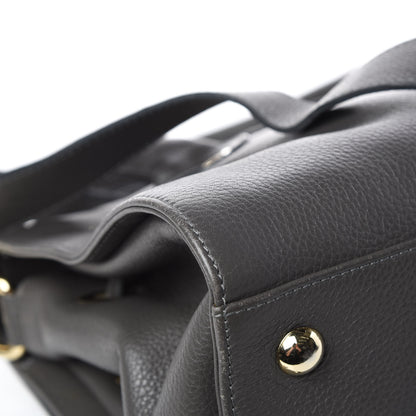 Jimmy Choo Grainy Calfskin Large Rosalie Satchel Grey 17 of 18