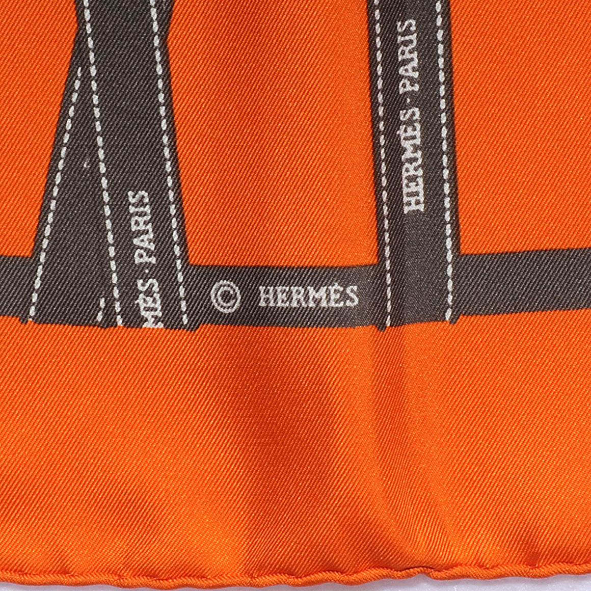 Silk Bolduc Orange Scarf 90