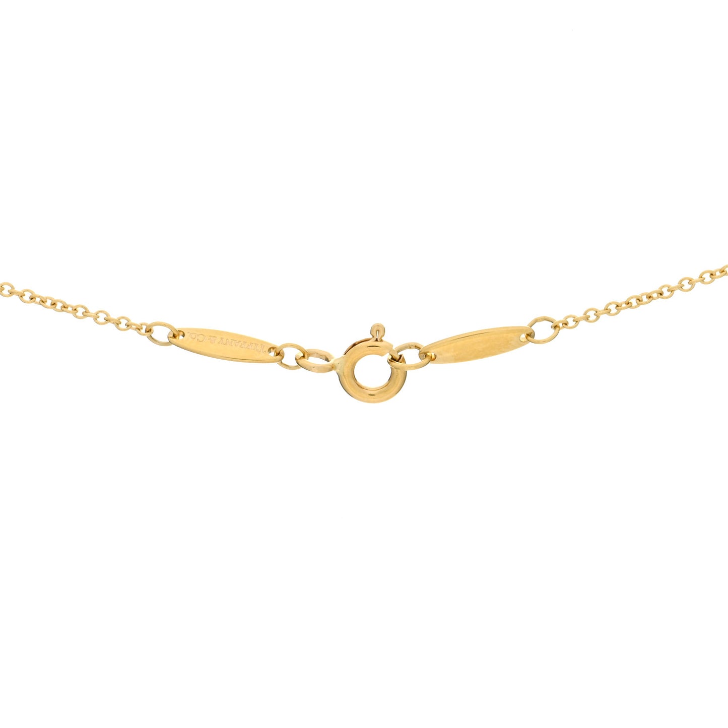 18K Yellow Gold Diamond .08ct Elsa Peretti Diamonds by the Yard Pendant Necklace
