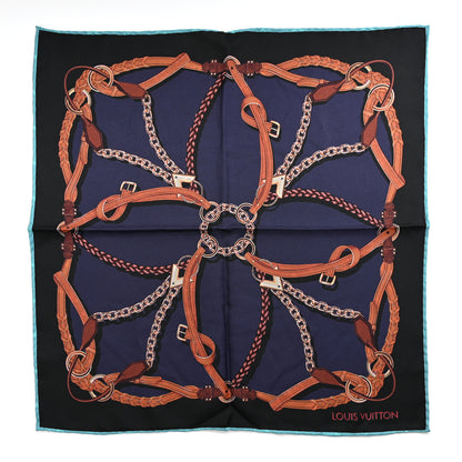 Louis Vuitton Silk Square Handle Me Scarf Bleu 1 of 4