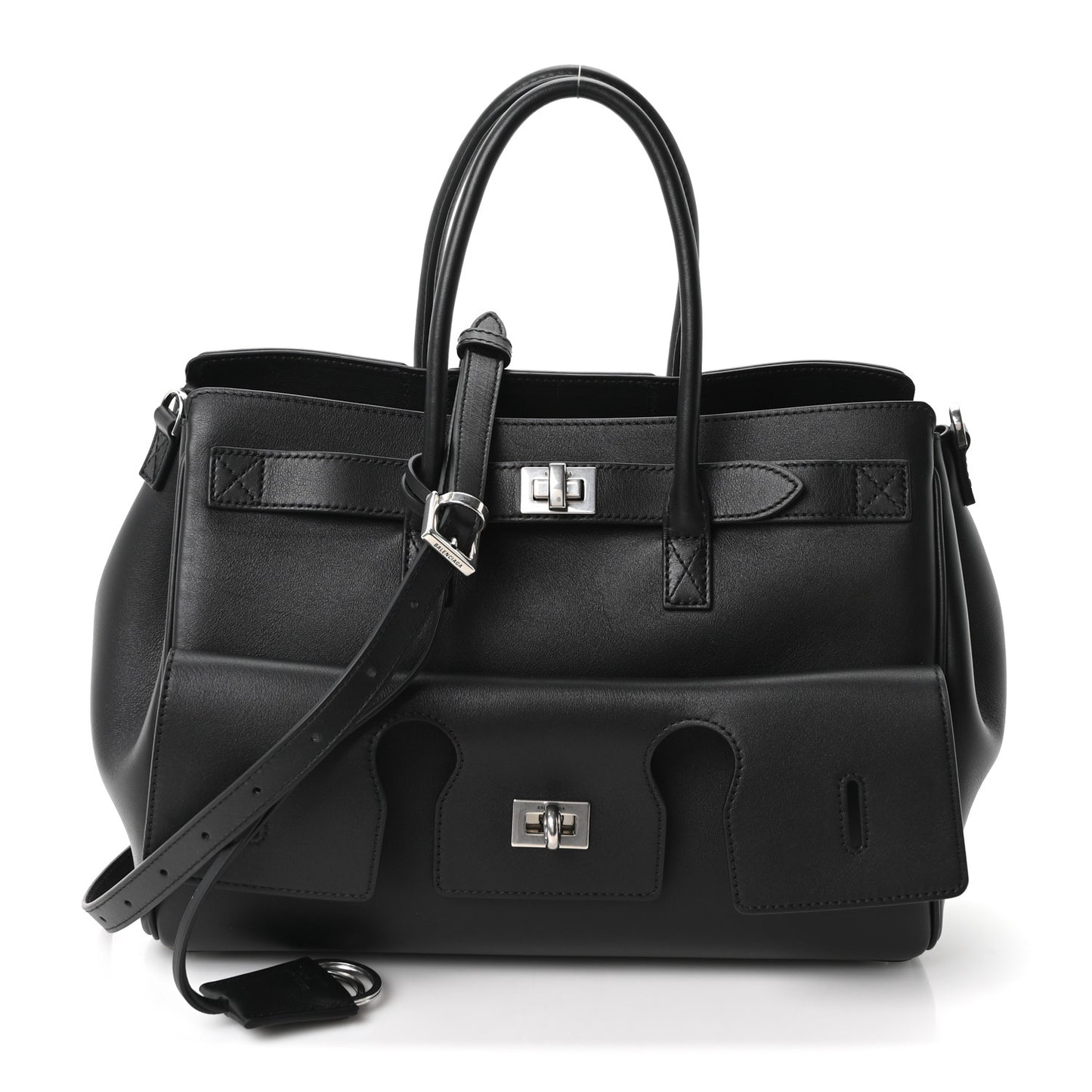 Smooth Calfskin Small Bel Air Carry All Bag Black