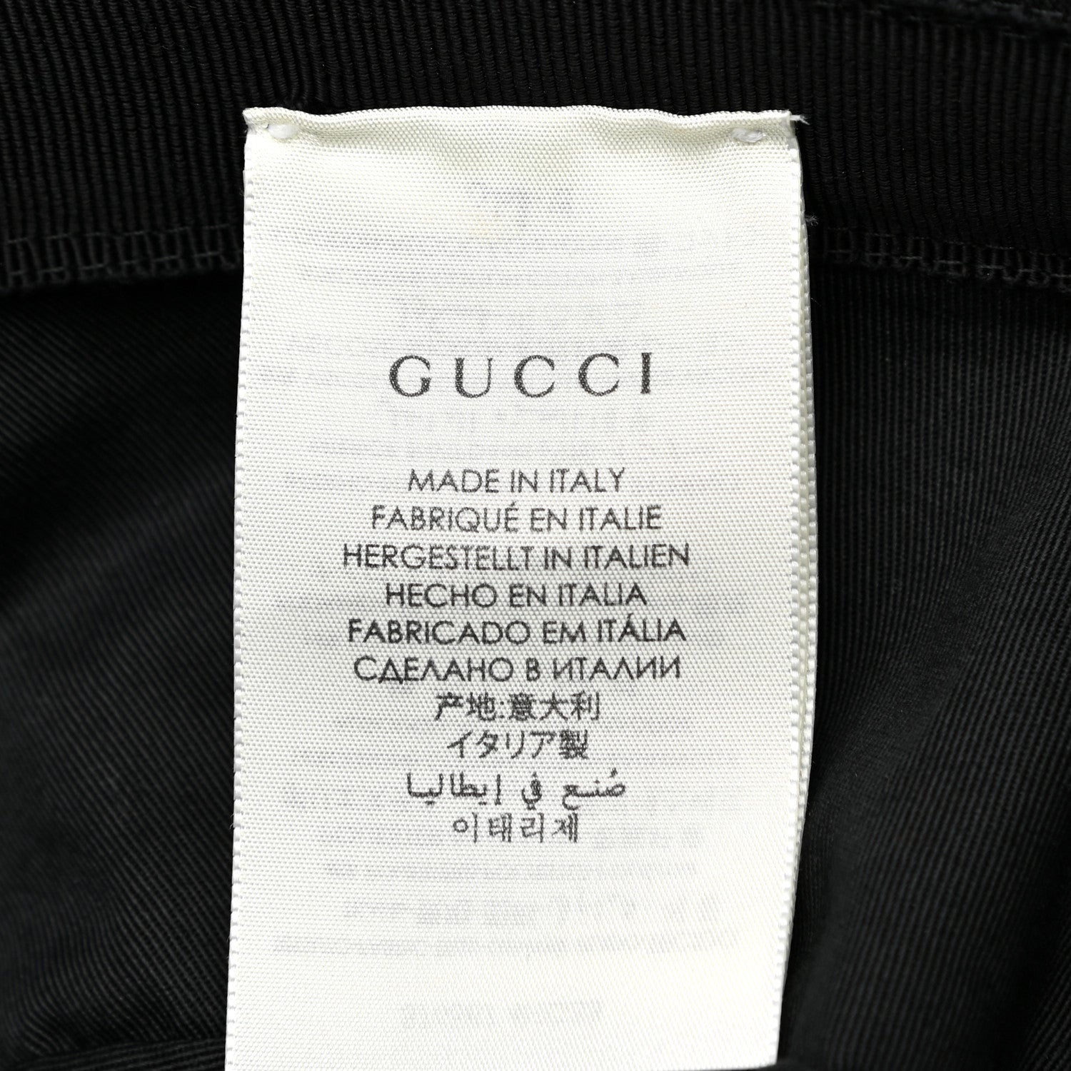 Gucci Monogram Textured Dollar Calfskin GG Jago Bucket Hat L Black 6 of 6