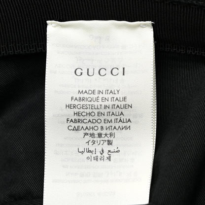Gucci Monogram Textured Dollar Calfskin GG Jago Bucket Hat L Black 6 of 6