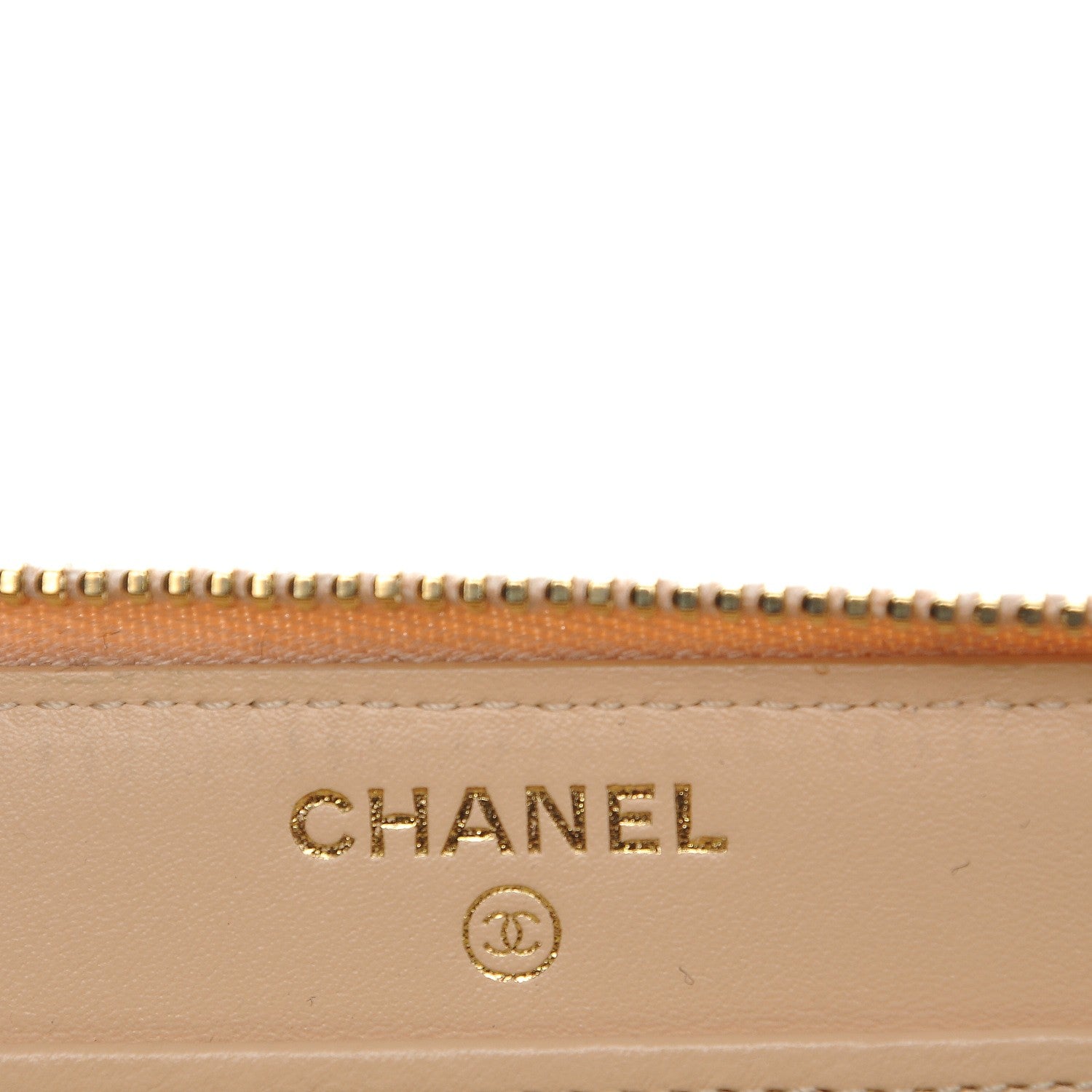 Chanel Caviar Quilted Large Gusset Zip Around Wallet Beige Clair 6 of 10