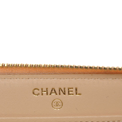 Chanel Caviar Quilted Large Gusset Zip Around Wallet Beige Clair 6 of 10