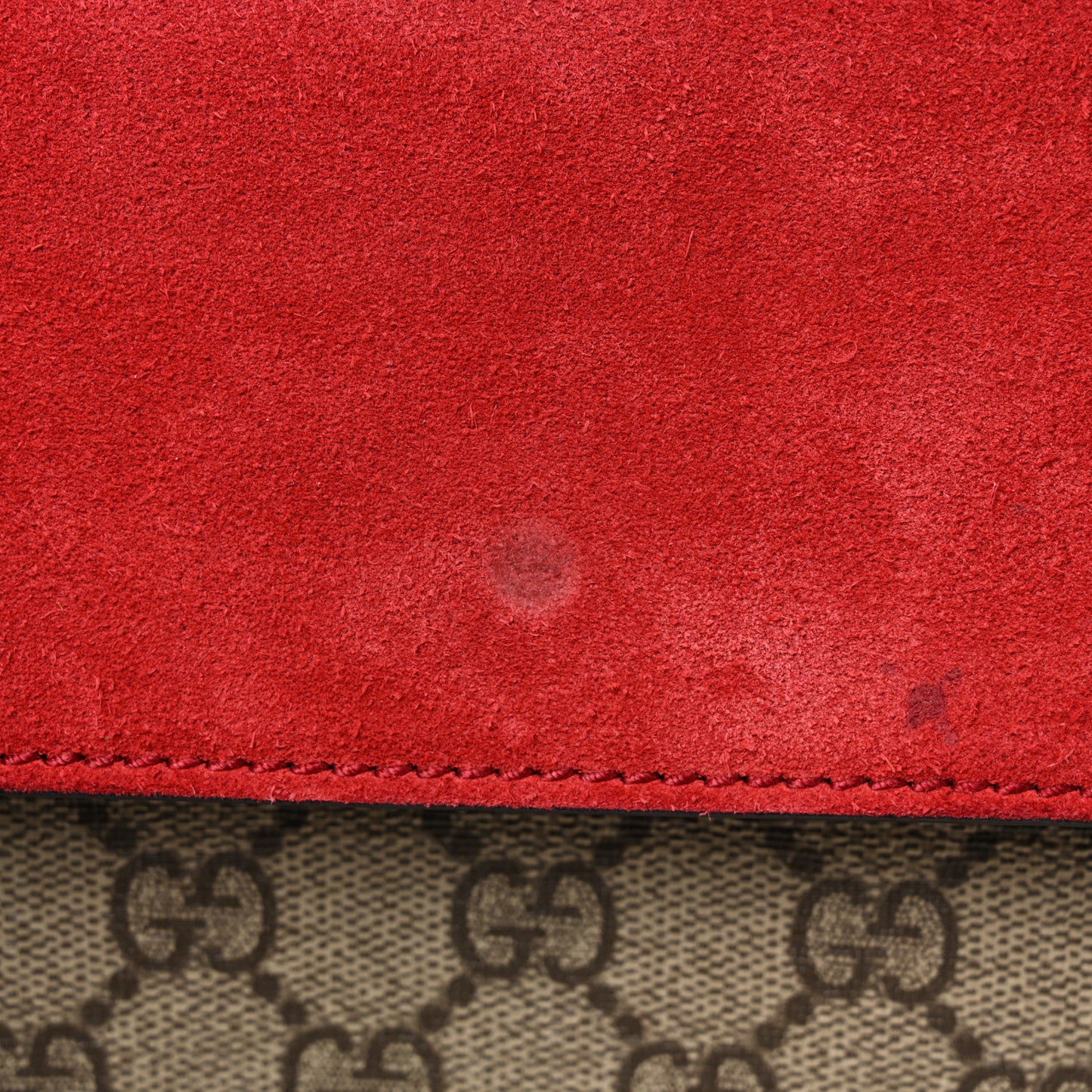 GG Supreme Monogram Mini Dionysus Shoulder Bag Hibiscus Red