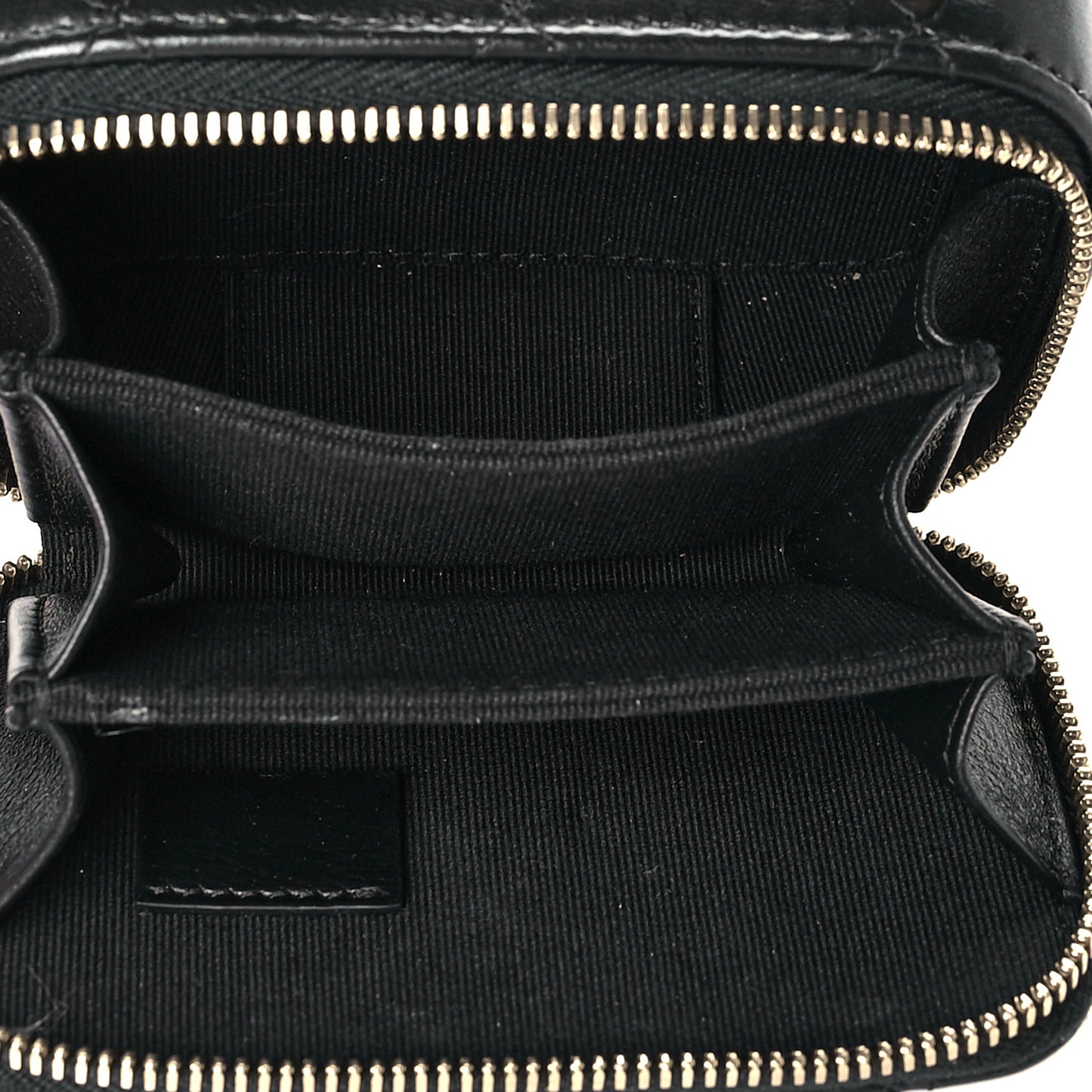 Lambskin Quilted Mini Lacquered Chain Clutch Black