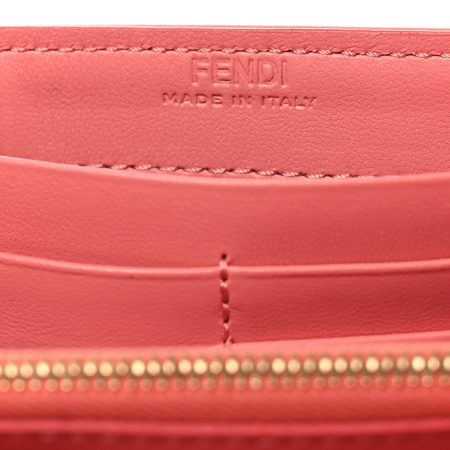 Fendi Nappa FF Embossed Continental Wallet On Chain Rosa Pesca 6 of 12