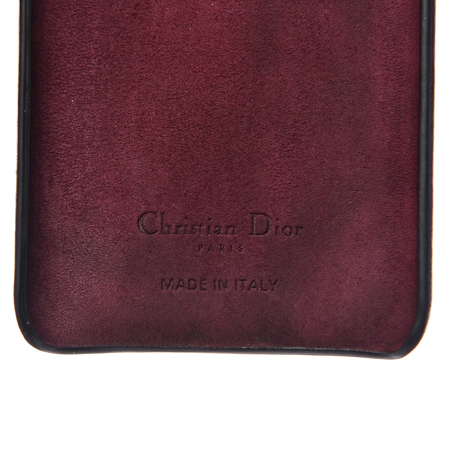 Christian Dior Oblique Calfskin Saddle iPhone X Case Bordeaux 4 of 6