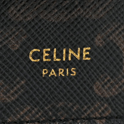 Celine Triomphe Canvas Lambskin Wallet On Strap Tan 8 of 15