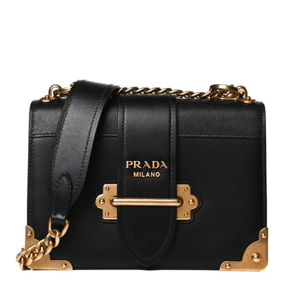 Prada City Calf Saffiano Cahier Bag Black 1 of 14