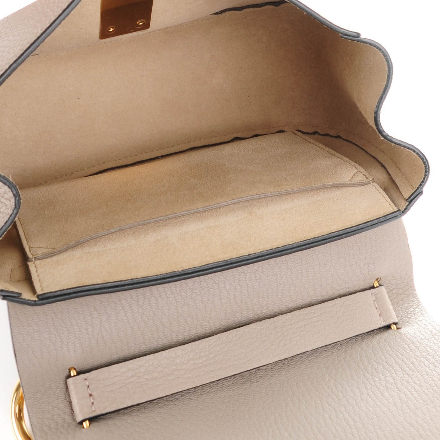 Grained Lambskin Drew Shoulder Bag Motty Grey