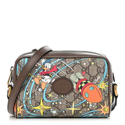 Gucci X DISNEY GG Supreme Monogram Donald Duck Interlocking G Shoulder Bag Beige Multicolor New Acero 1 of 10