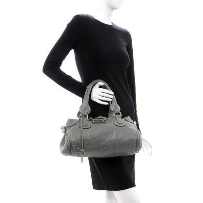 Chloe Calfskin Medium Paddington Satchel Gris Vert 2 of 14