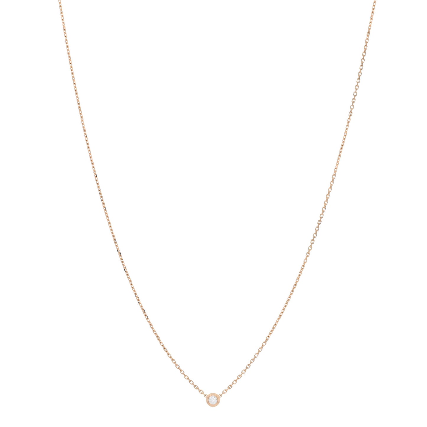 18K Pink Gold Diamond XS D'Amour Pendant Necklace