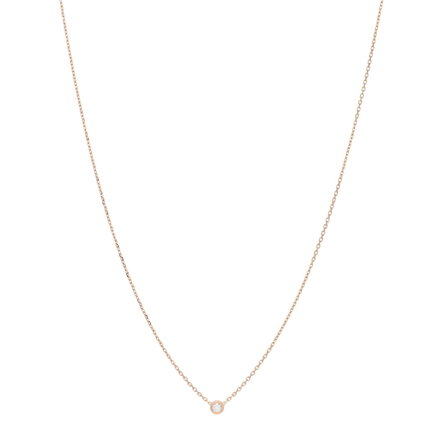 Cartier 18K Pink Gold Diamond XS D'Amour Pendant Necklace 1 of 4