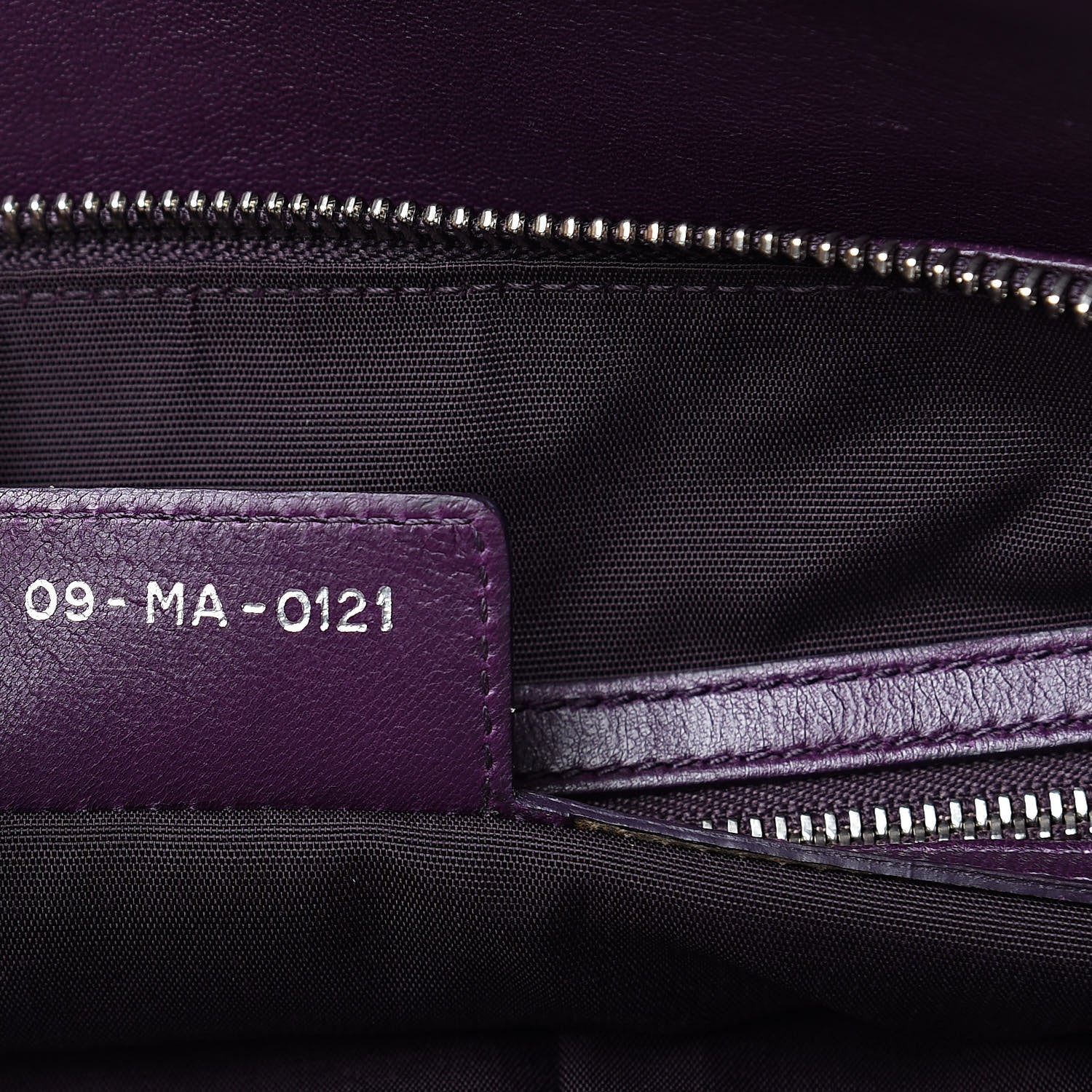 Christian Dior Lambskin Cannage Medium Granville Tote Purple 7 of 16