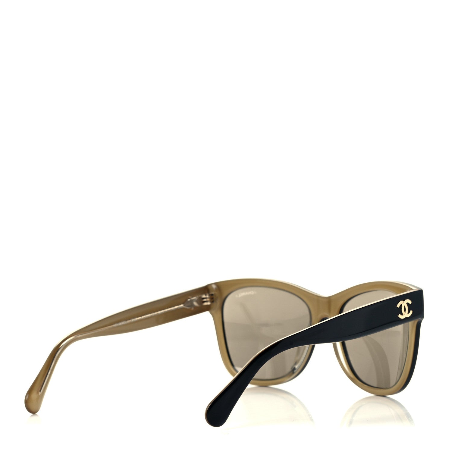 Chanel Acetate Mirrored Runway Square Sunglasses 5380 Black Gold 4 of 8