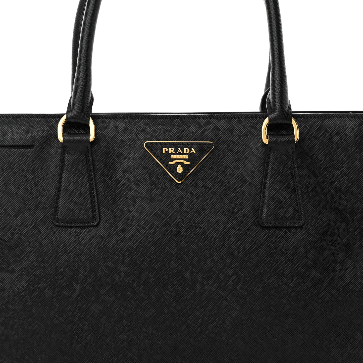 Saffiano Lux Medium Tote Black