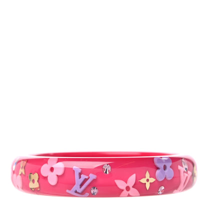 Louis Vuitton Resin Swarovski Large Inclusion Bracelet GM Rose Pop 3 of 4