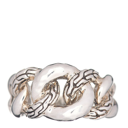 John Hardy Sterling Silver Classic Chain Curb Link Ring 52 6 1 of 5