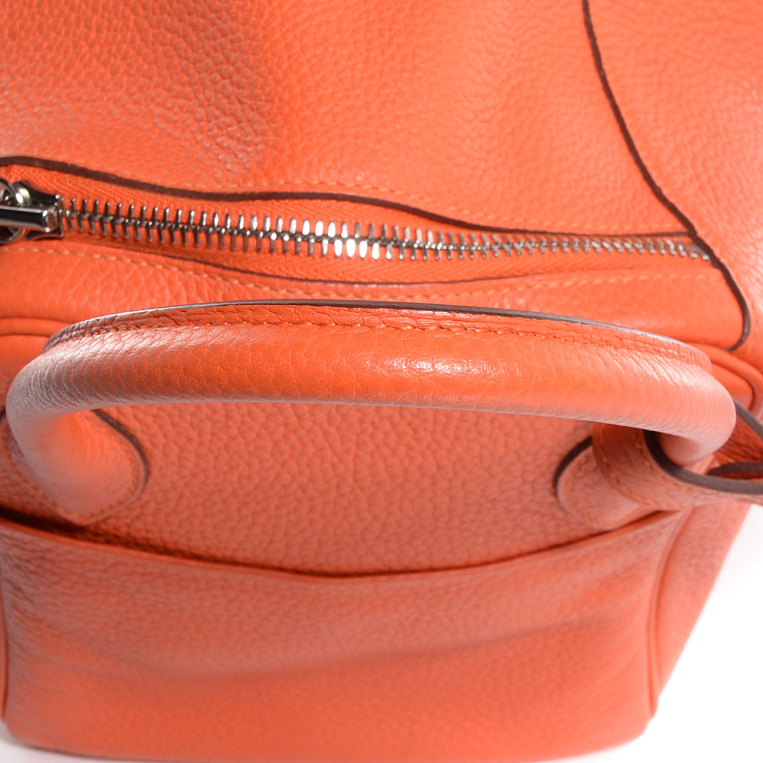 Hermes Taurillon Clemence Lindy 30 Orange 6 of 14