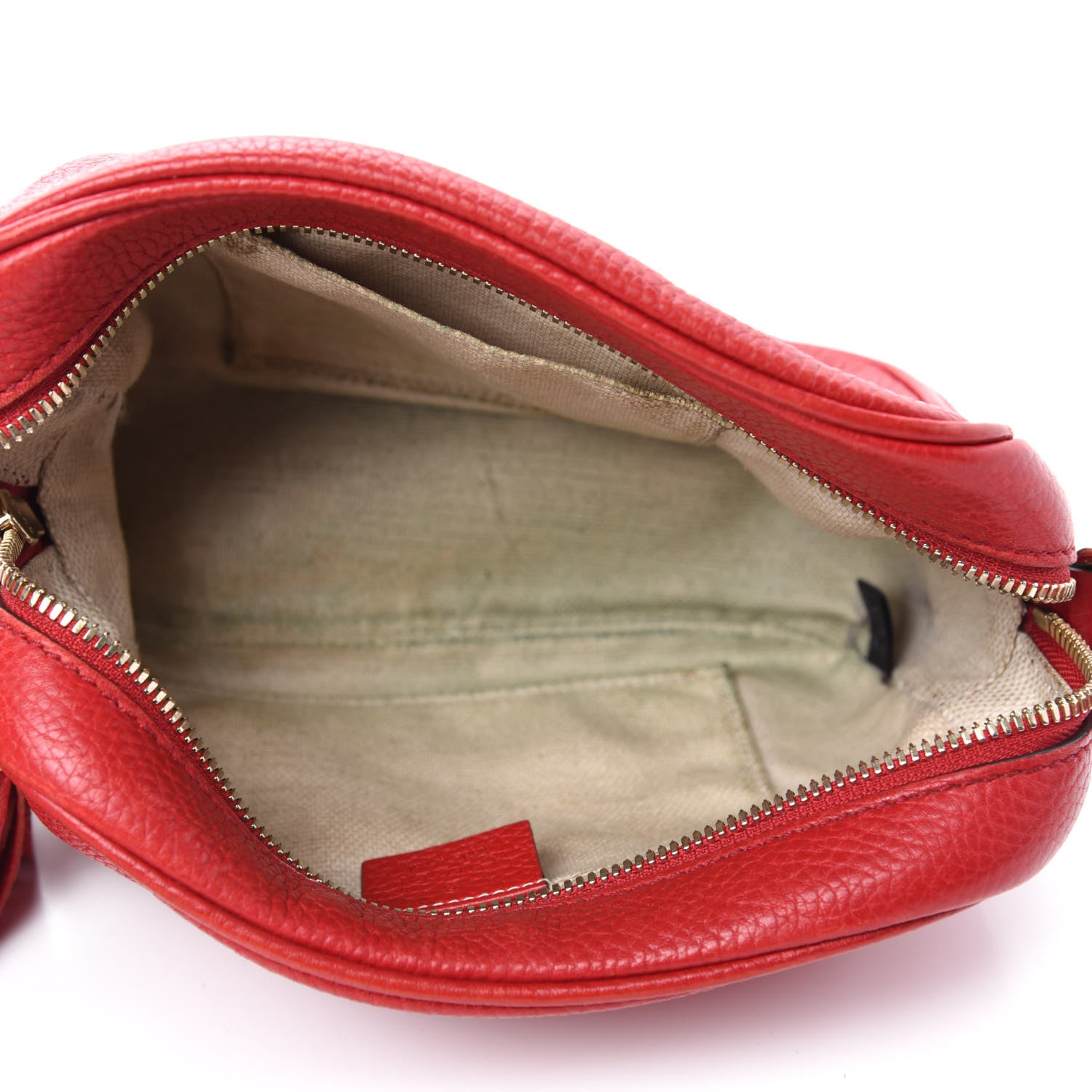Gucci Pebbled Calfskin Small Soho Disco Bag Tabasco Red 5 of 16