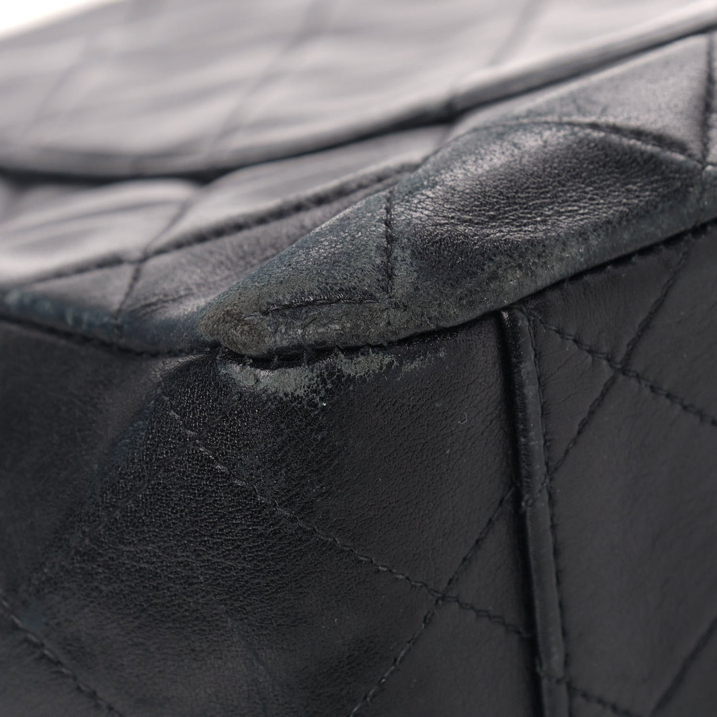 Lambskin Quilted XL Jumbo Single Flap Black