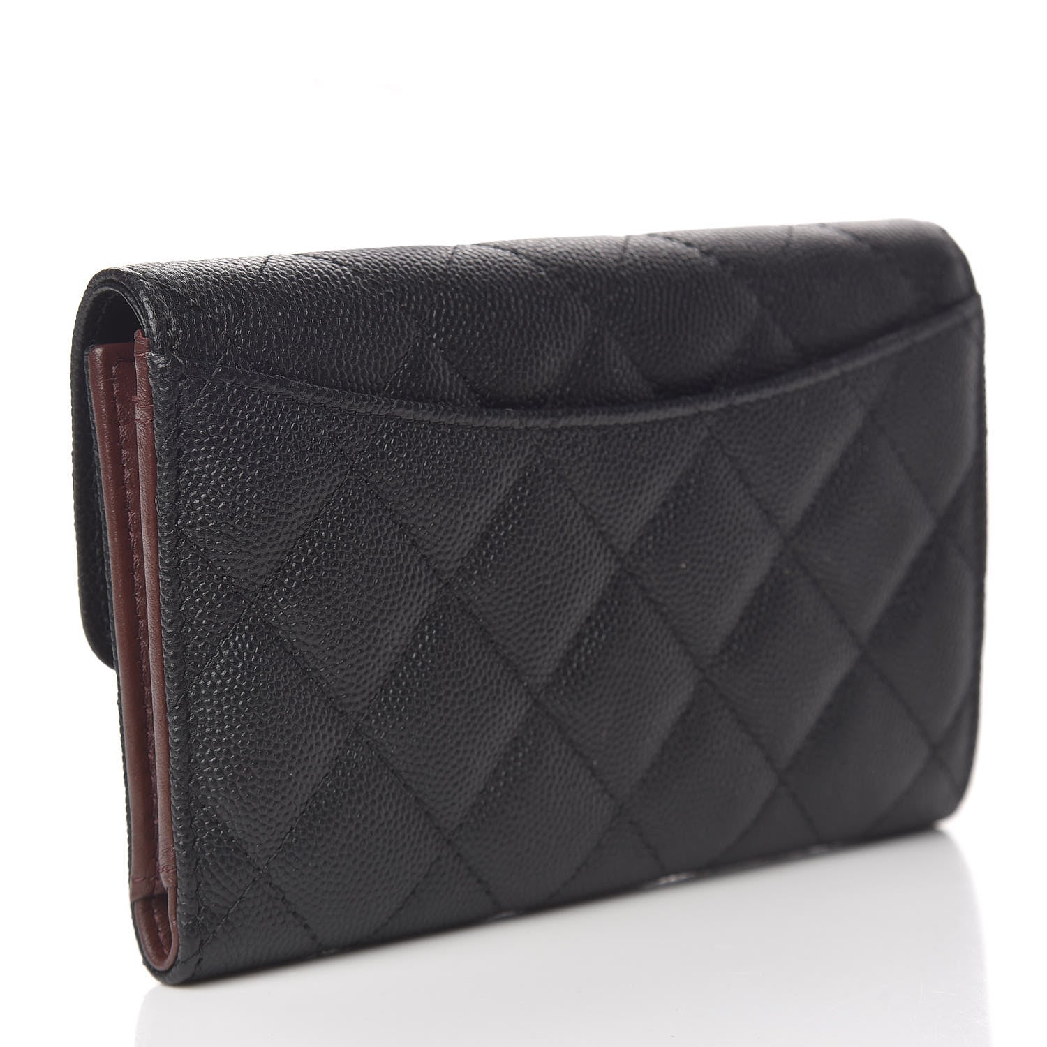 Chanel Caviar Quilted Medium Flap Wallet Black 3 of 9